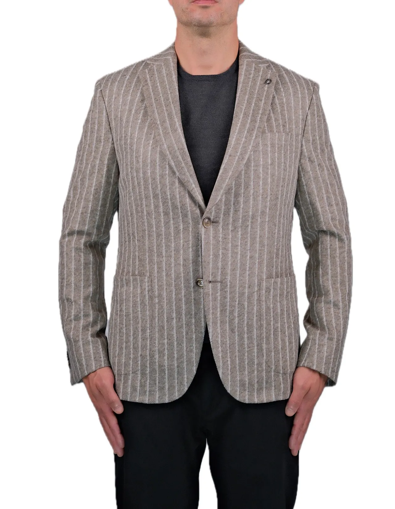 2B SLIM STRIPE 1/2 LINED PATCH POCKET BLAZER