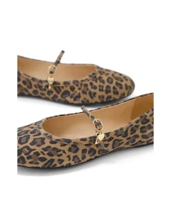 Bumble Leopard Strap Ballet Flats