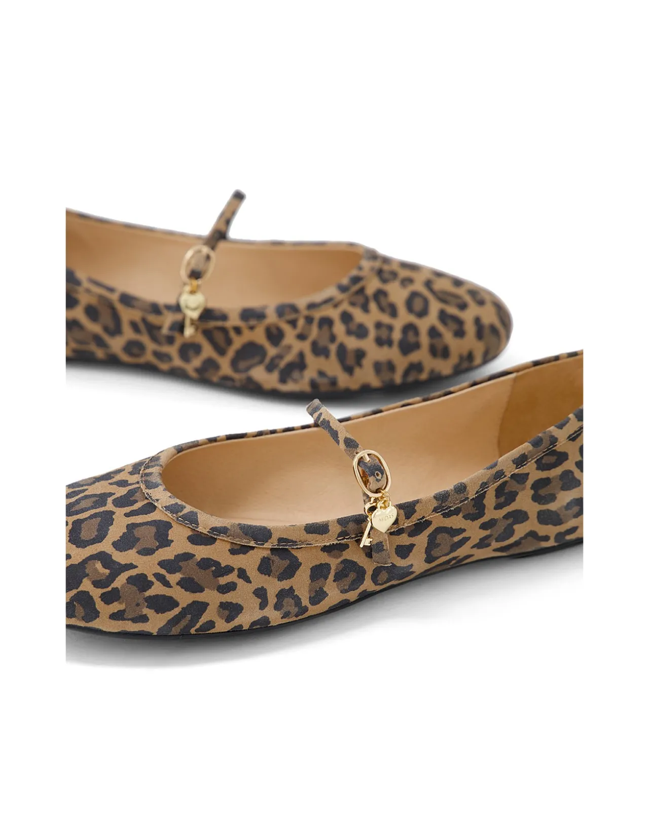 Bumble Leopard Strap Ballet Flats