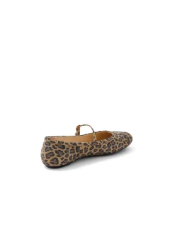 Bumble Leopard Strap Ballet Flats