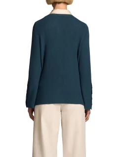 Button Sleeve Detail Knit