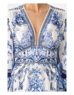 BUTTON DRESS WITH SHAPED WAISTBAND