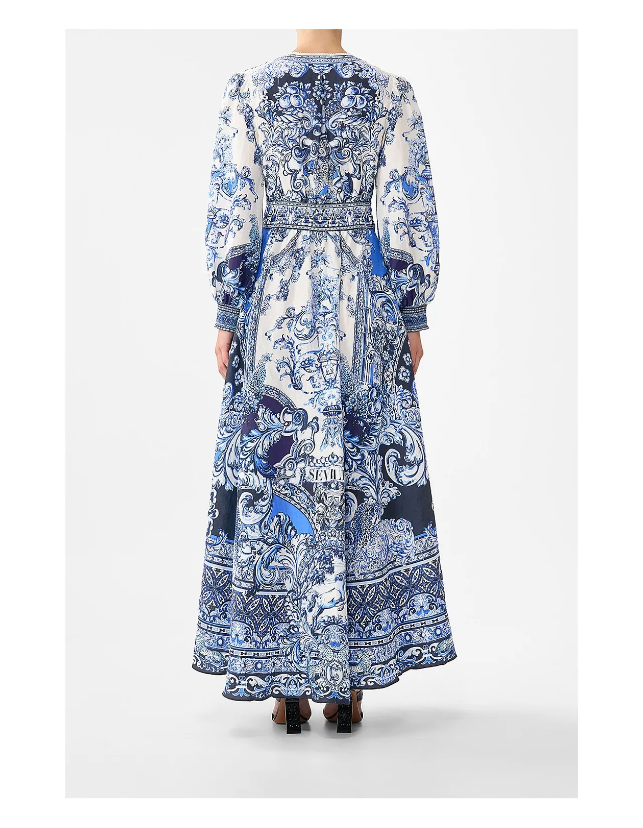 BUTTON DRESS WITH SHAPED WAISTBAND