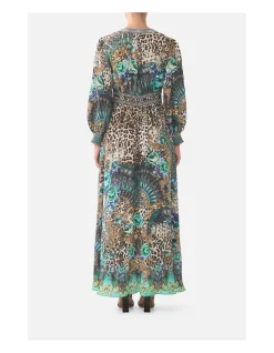 BUTTON DRESS WITH SHAPED WAISTBAND