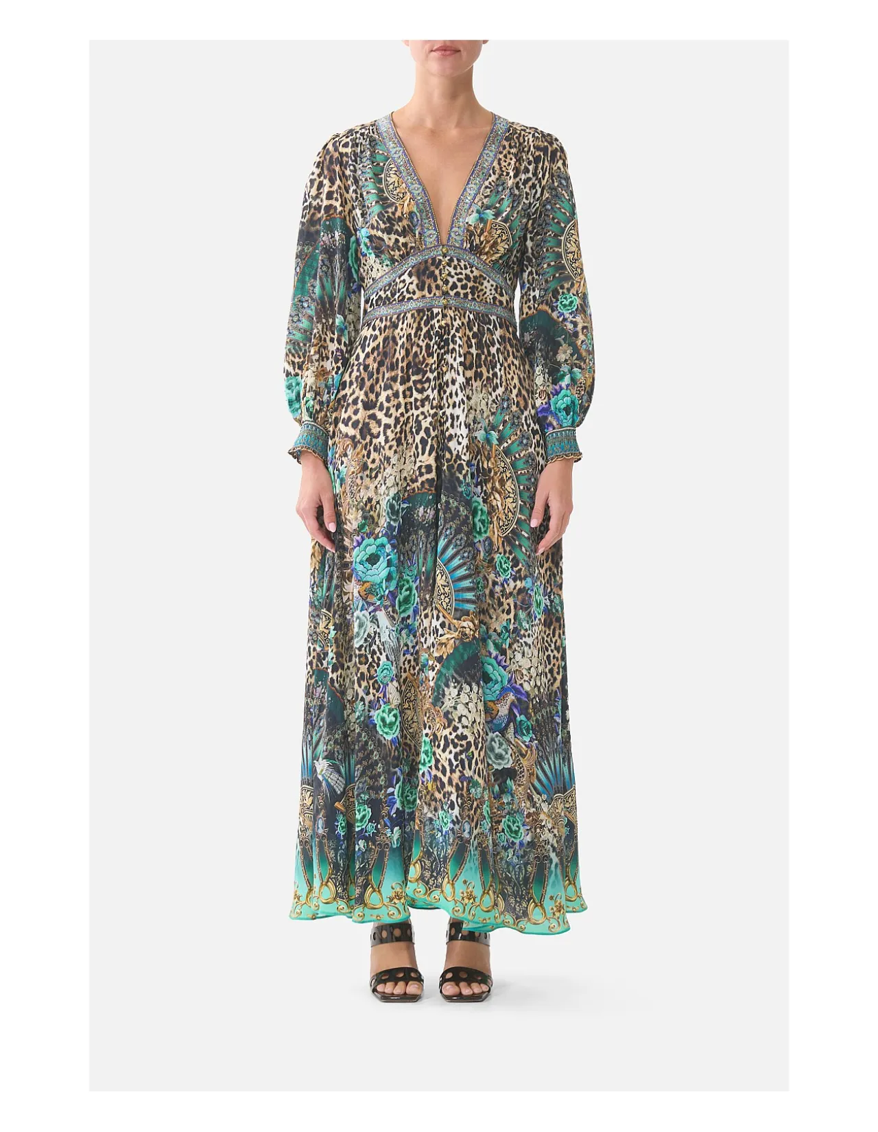 BUTTON DRESS WITH SHAPED WAISTBAND