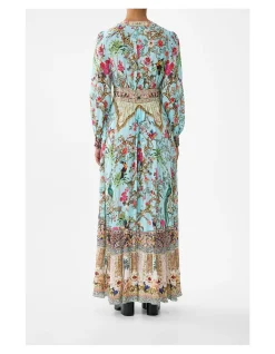 BUTTON DRESS WITH SHAPED WAISTBAND
