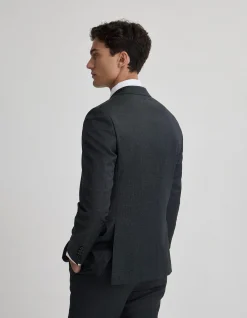 BYRON 1/2 CANVAS WOOL SUIT JACKET