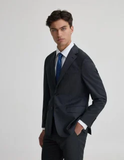 BYRON 1/2 CANVAS WOOL SUIT JACKET
