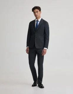 BYRON 1/2 CANVAS WOOL SUIT JACKET