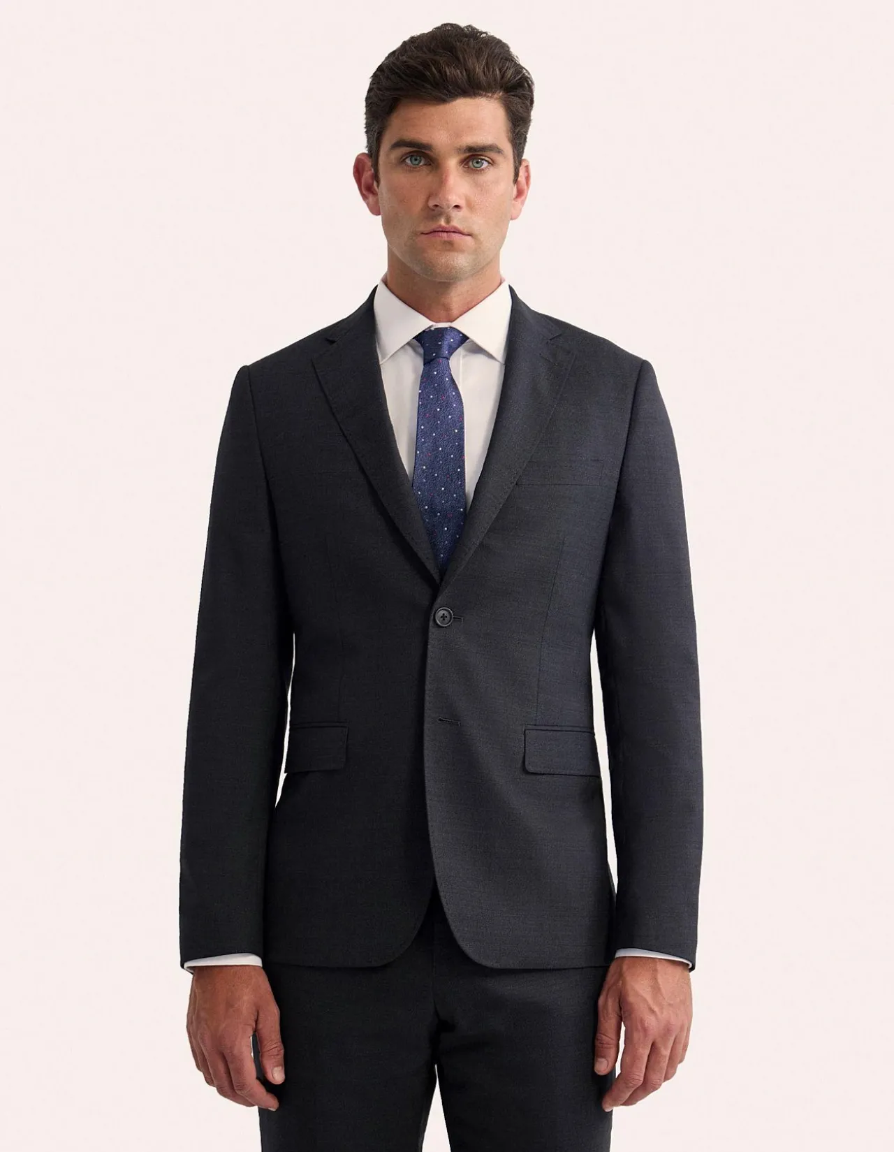 BYRON CHARCOAL WOOL SUIT JACKET