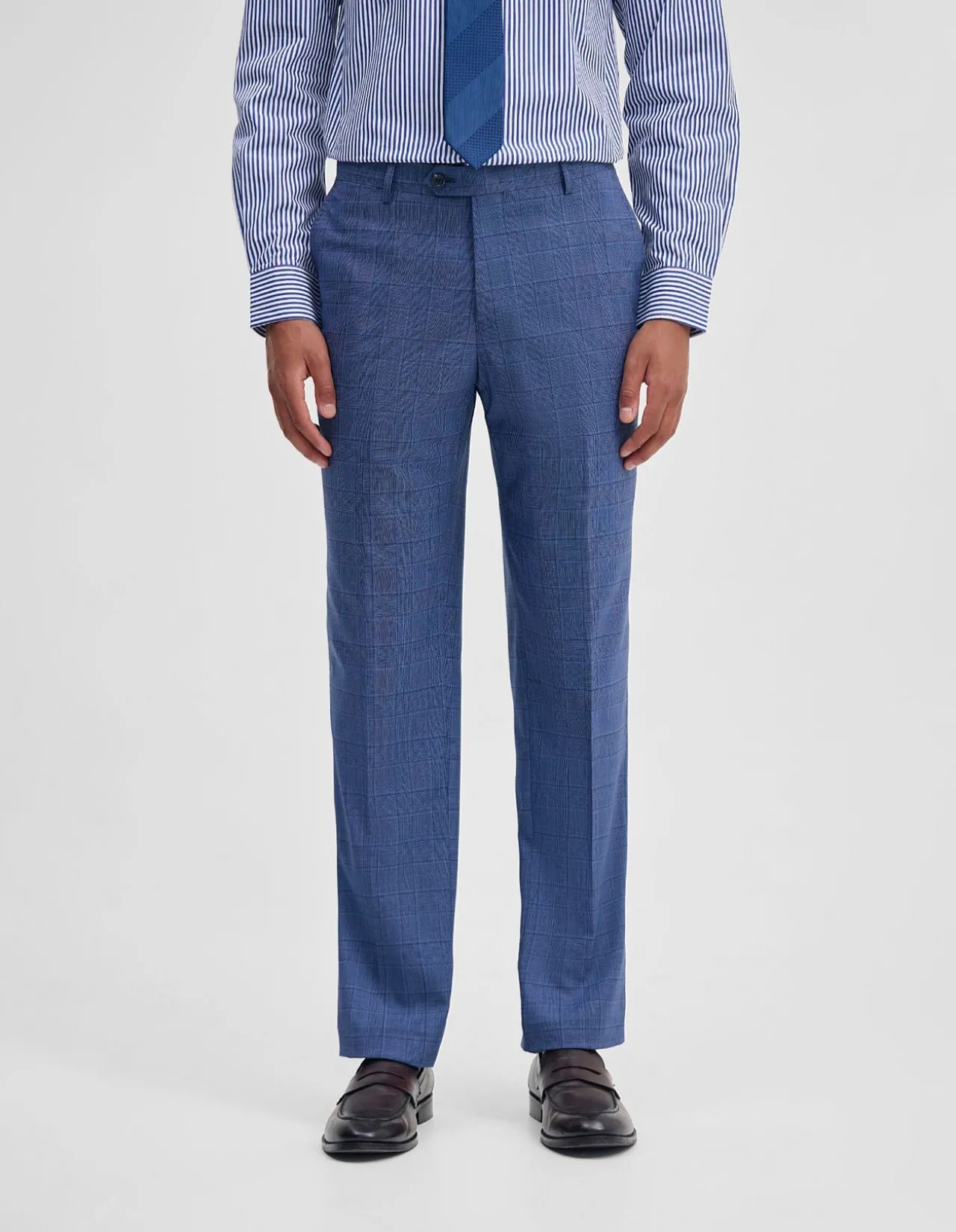 BYRON CHECKED SUIT TROUSER