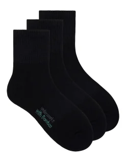 BY UNDERWORKS MEN'S CUSHIONED QUARTER CREW WITH BAMBOO 3PK