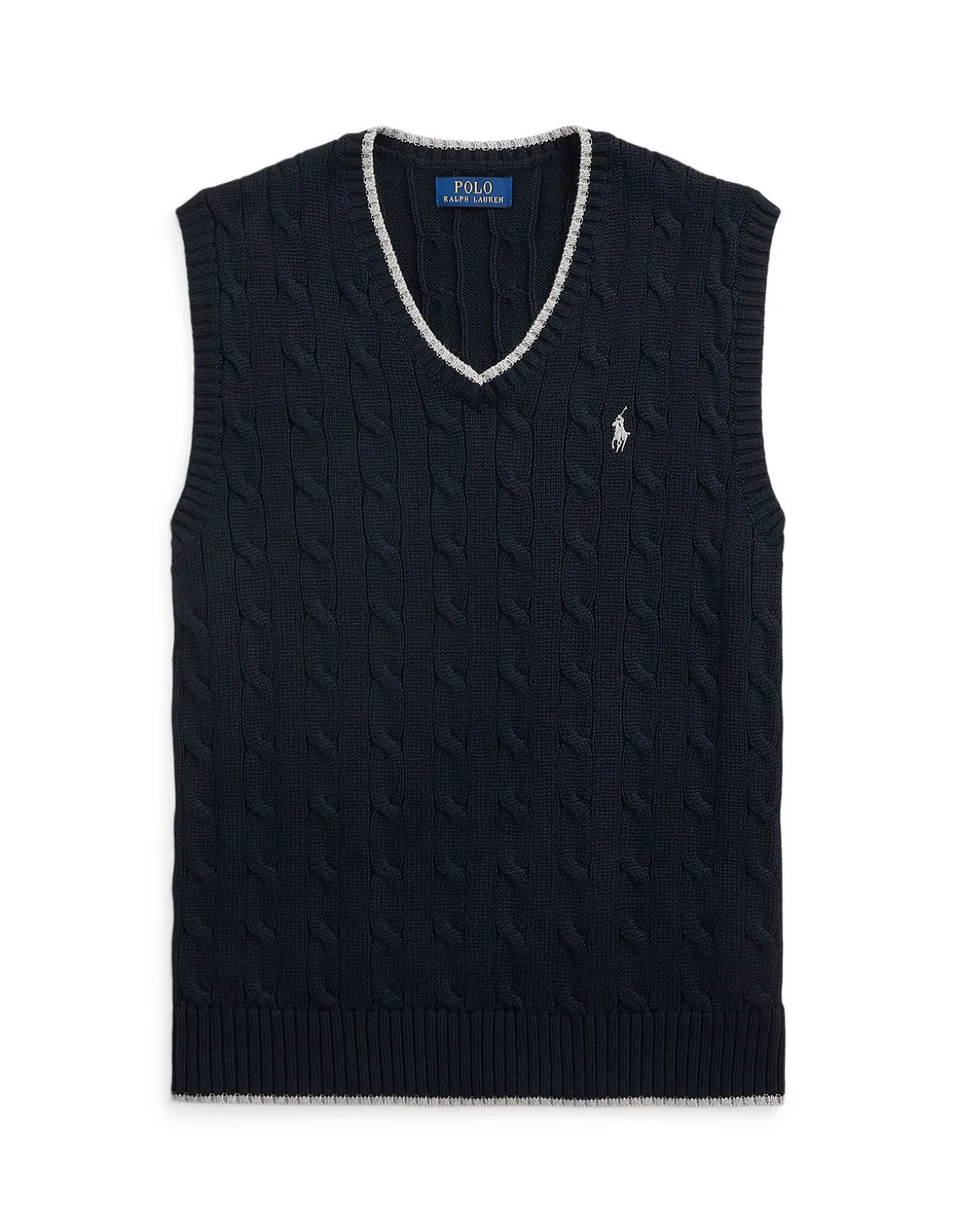 Cable-Knit Cotton Sweater Vest