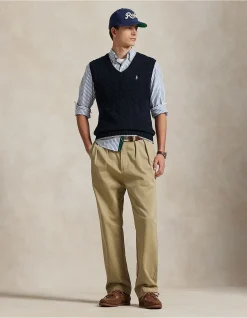 Cable-Knit Cotton Sweater Vest
