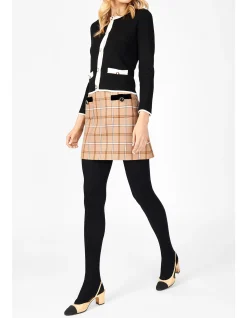 Cable Knit Hosiery with Comfort Brief
