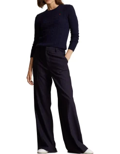 CABLE-KNIT WOOL-CASHMERE SWEATER