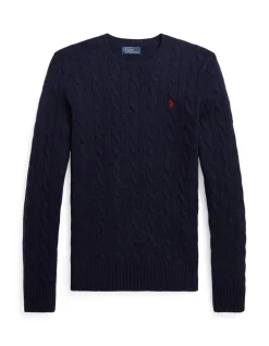 CABLE-KNIT WOOL-CASHMERE SWEATER