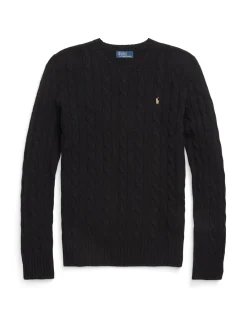 CABLE-KNIT WOOL-CASHMERE SWEATER