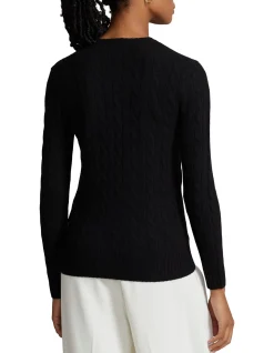 CABLE-KNIT WOOL-CASHMERE SWEATER