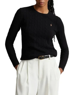 CABLE-KNIT WOOL-CASHMERE SWEATER