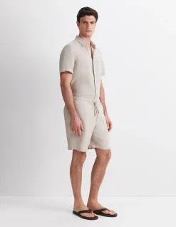 CAFFERY YARN-DYED LINEN SHORT
