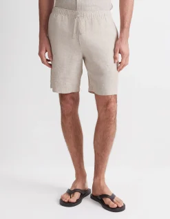 CAFFERY YARN-DYED LINEN SHORT
