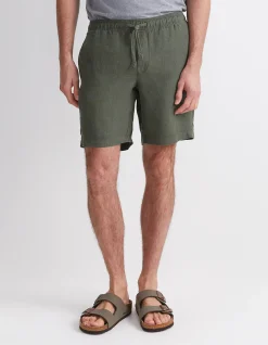 CAFFERY YARN-DYED LINEN SHORT