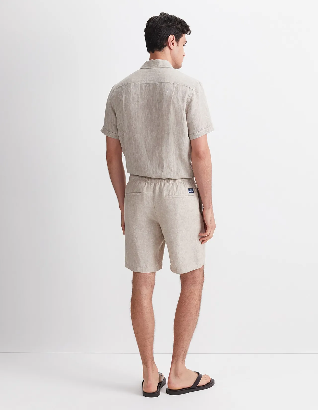 CAFFERY YARN-DYED LINEN SHORT