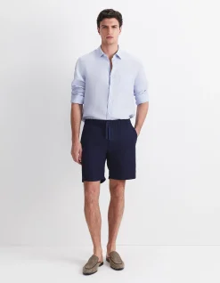 CAFFERY YARN-DYED LINEN SHORT