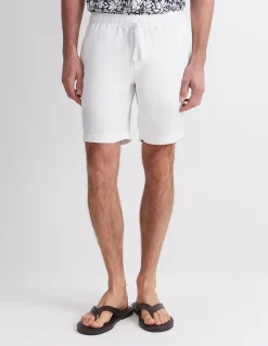 CAFFERY YARN-DYED LINEN SHORT
