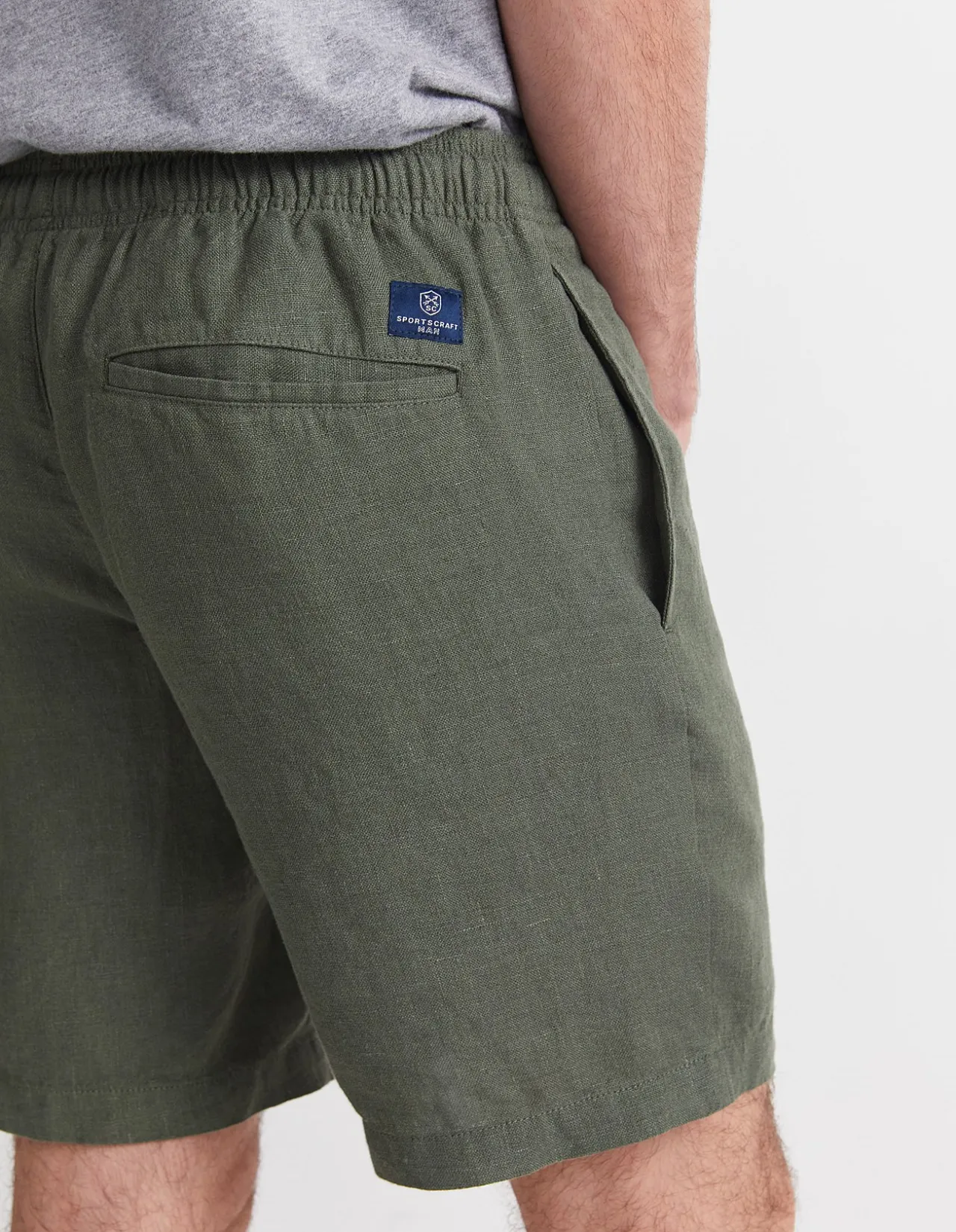 CAFFERY YARN-DYED LINEN SHORT