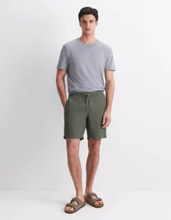 CAFFERY YARN-DYED LINEN SHORT