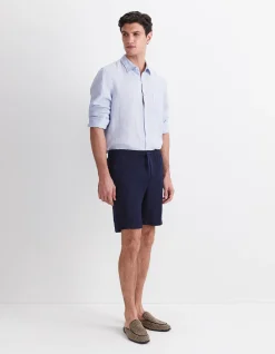 CAFFERY YARN-DYED LINEN SHORT