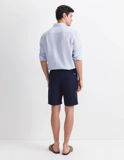 CAFFERY YARN-DYED LINEN SHORT