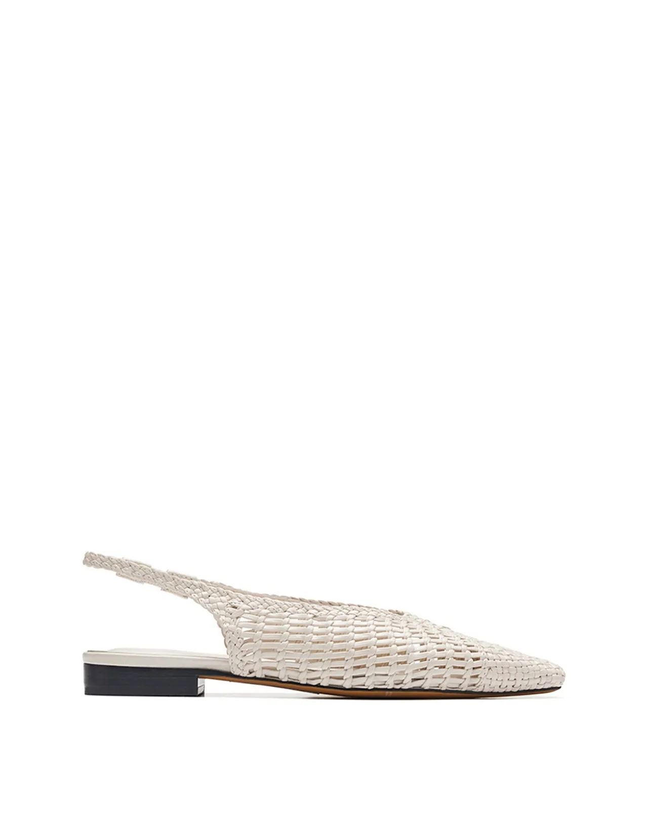 Cali Hand Woven Nappa Leather Flat
