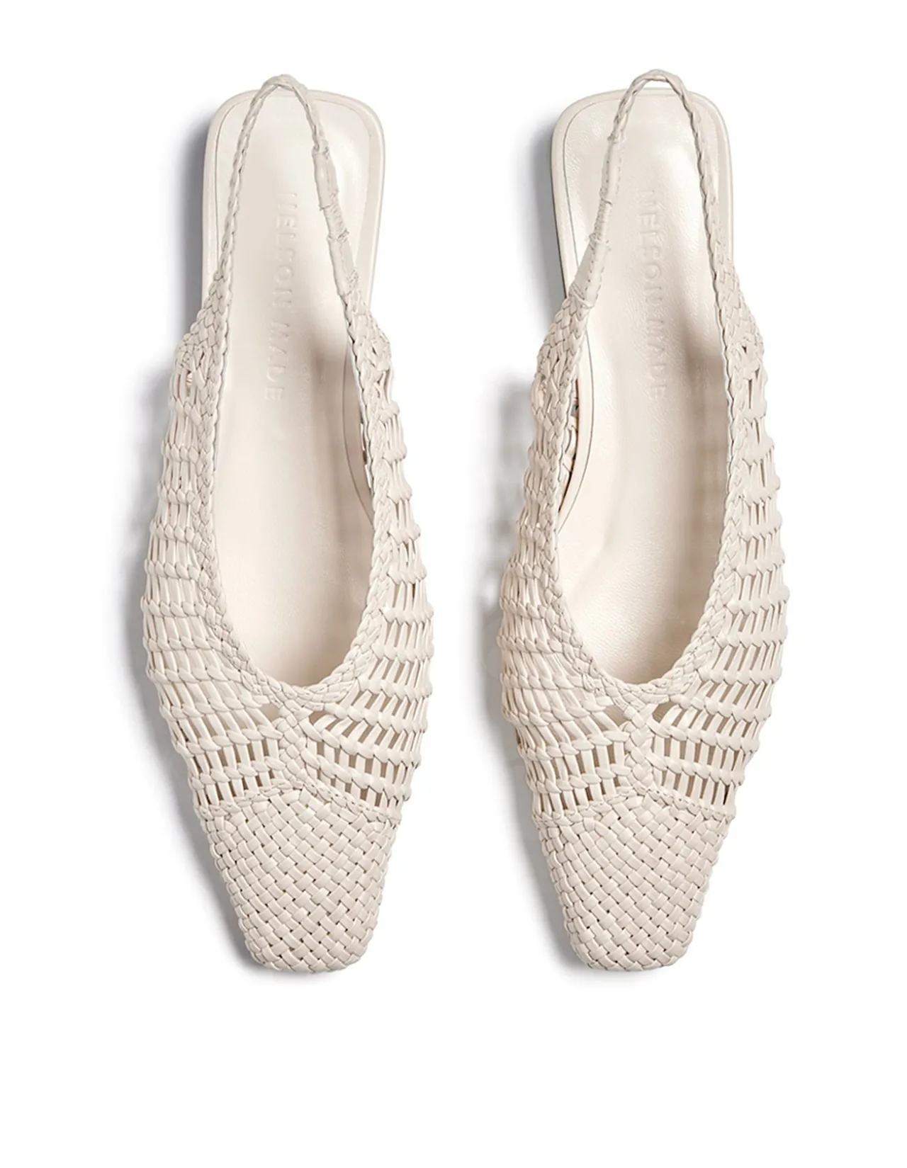 Cali Hand Woven Nappa Leather Flat