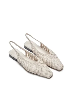 Cali Hand Woven Nappa Leather Flat