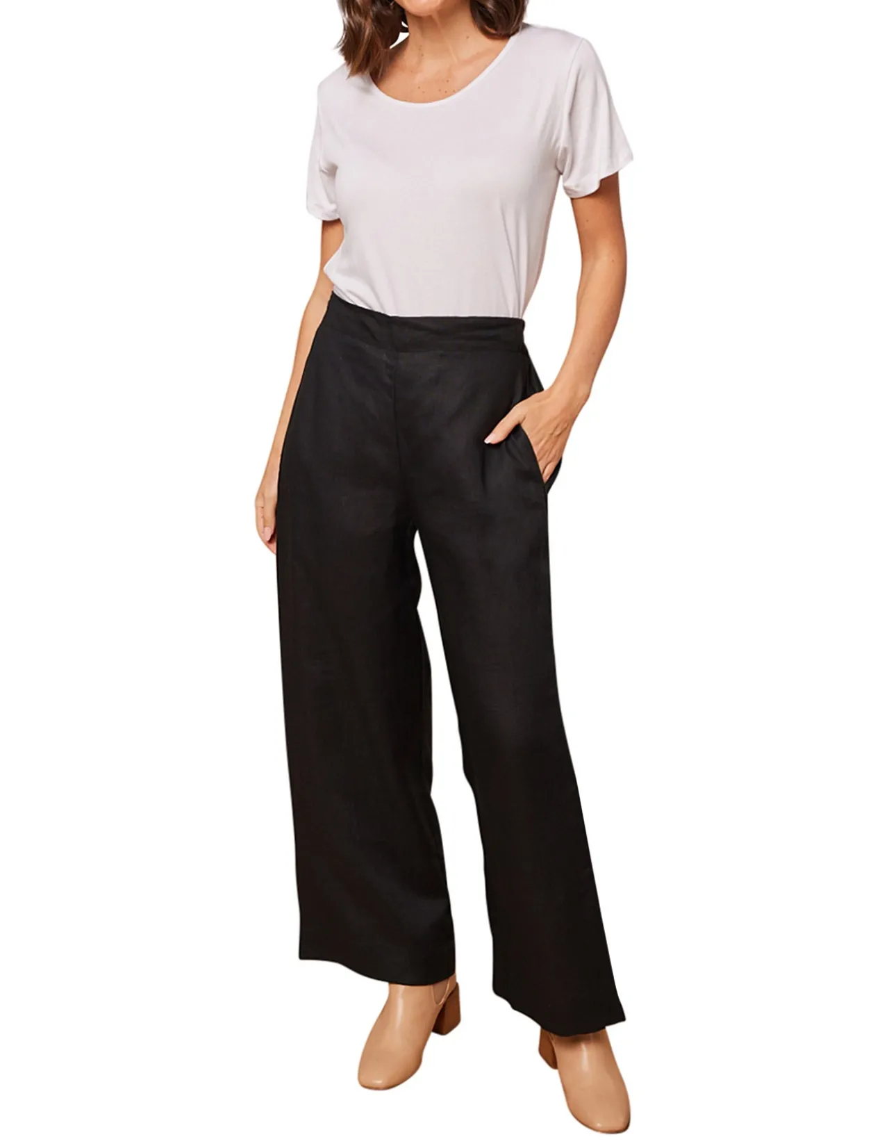 Camille Linen Wide Leg Pant