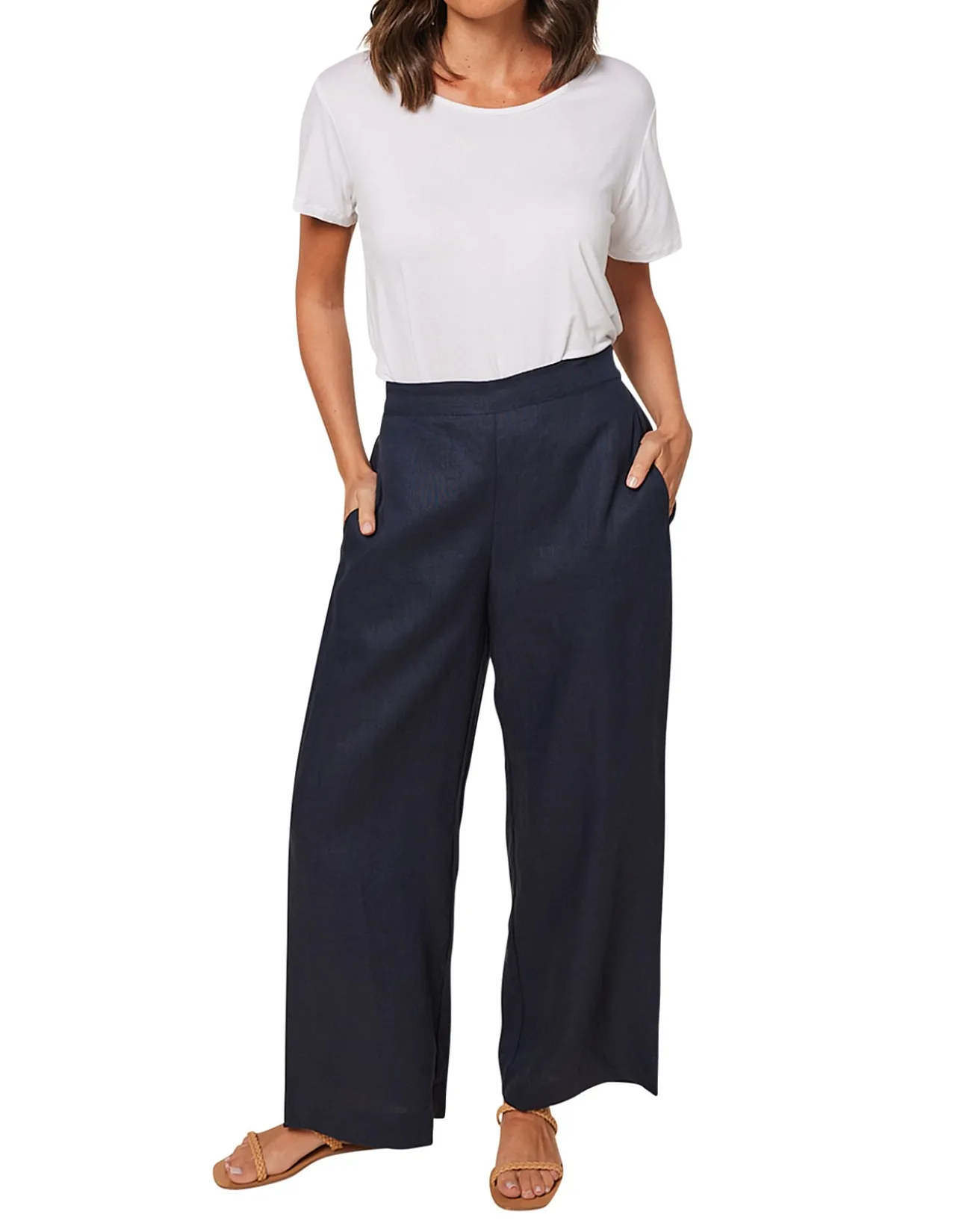 Camille Linen Wide Leg Pant