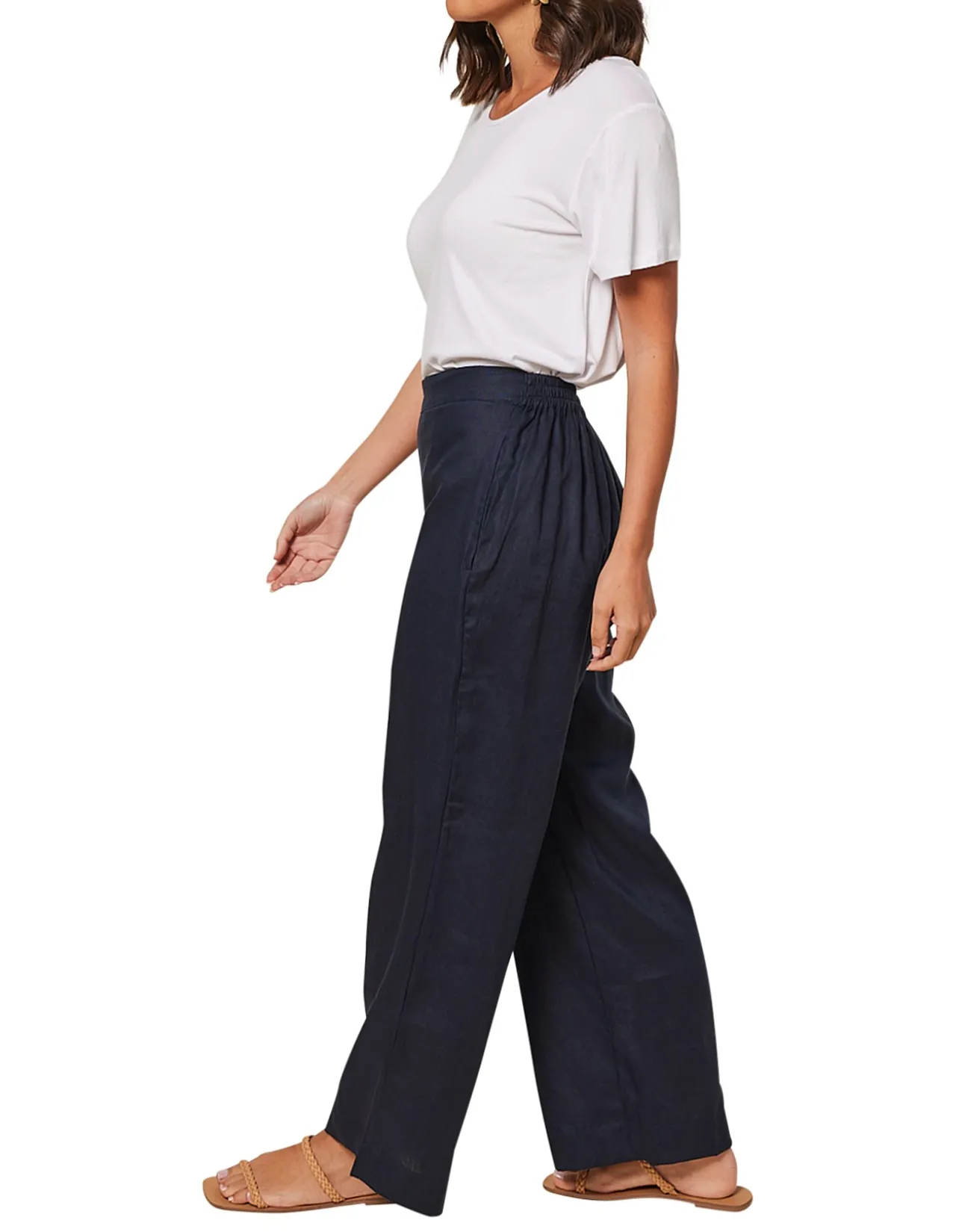 Camille Linen Wide Leg Pant