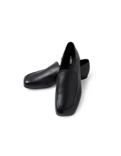Cammie Sleek Square Toe Leather Loafers