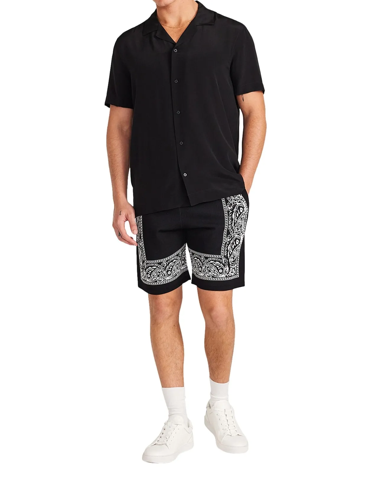 CAMP COLLAR SILK SS SHIRT