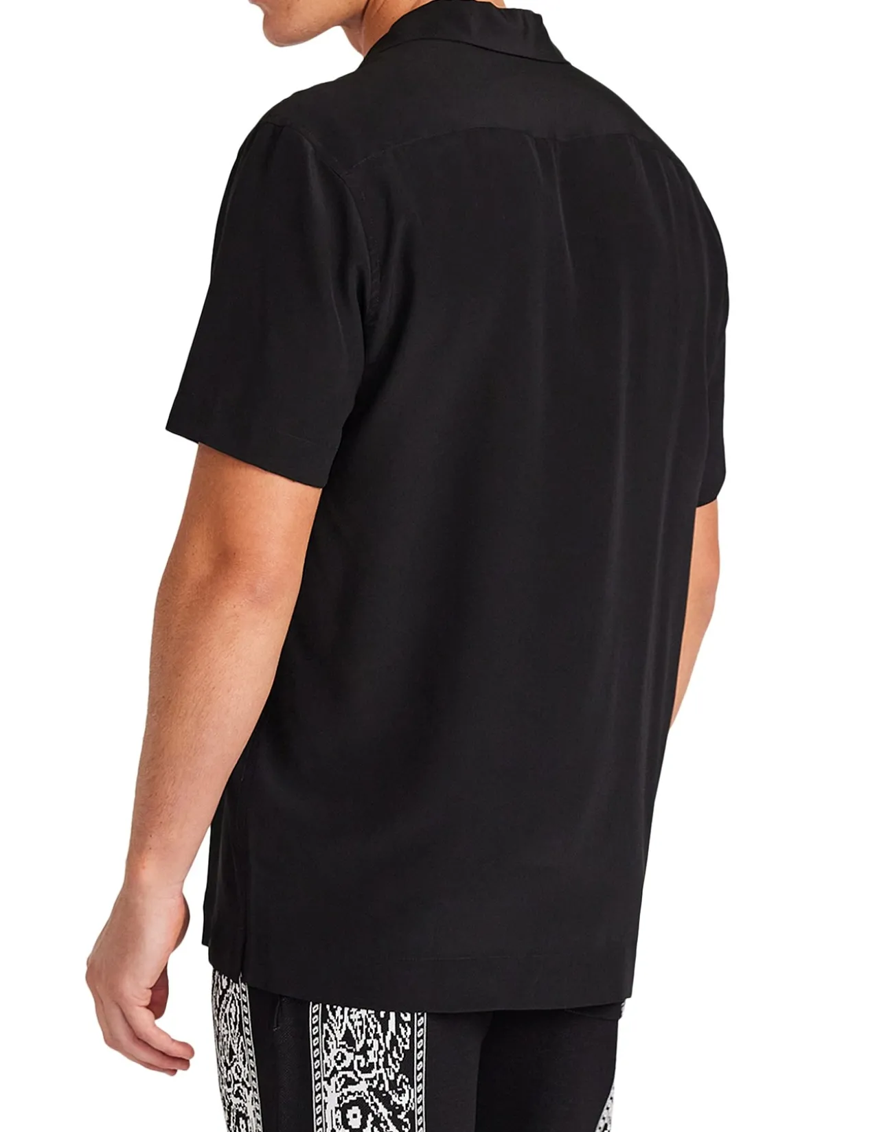 CAMP COLLAR SILK SS SHIRT