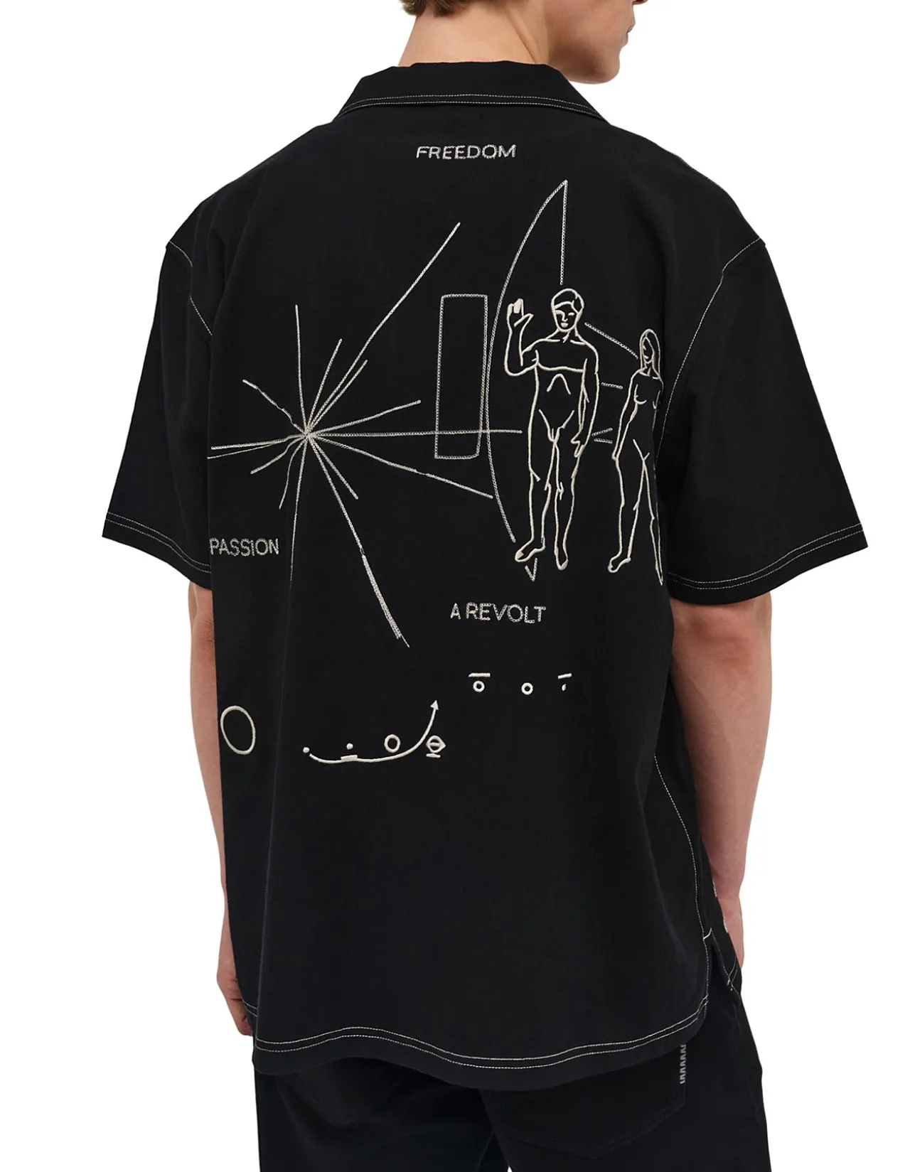 CAMUS EMBROIDERED SS SHIRT