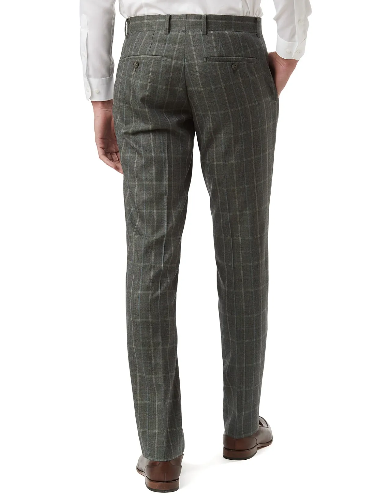 CAPER TEXTURED WINDOW CHECK SUIT TROUSER