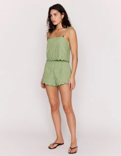 Capri Scallop Hem Shorts