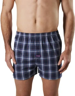 Captain Check Stretch Cotton Boxer