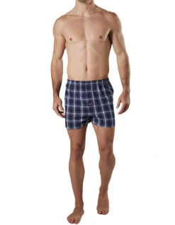 Captain Check Stretch Cotton Boxer