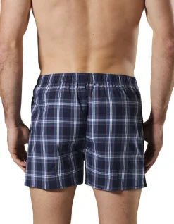 Captain Check Stretch Cotton Boxer