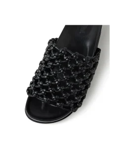 Carila Woven Leather Slide Sandals